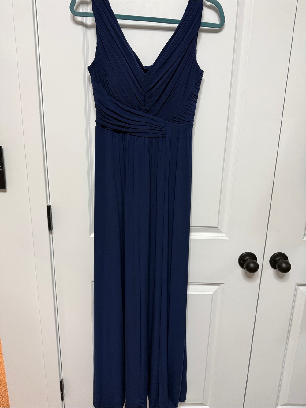 Signature by Sangria Navy V-Neck Sleeveless Dress